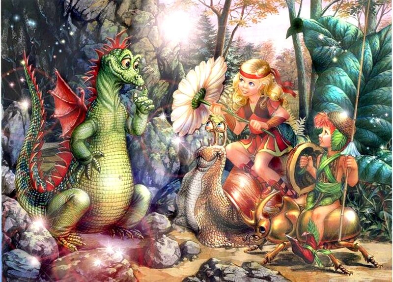 Children with Mythical Creatures