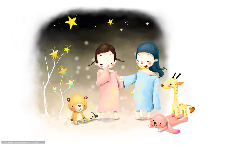 children with stuffed animals