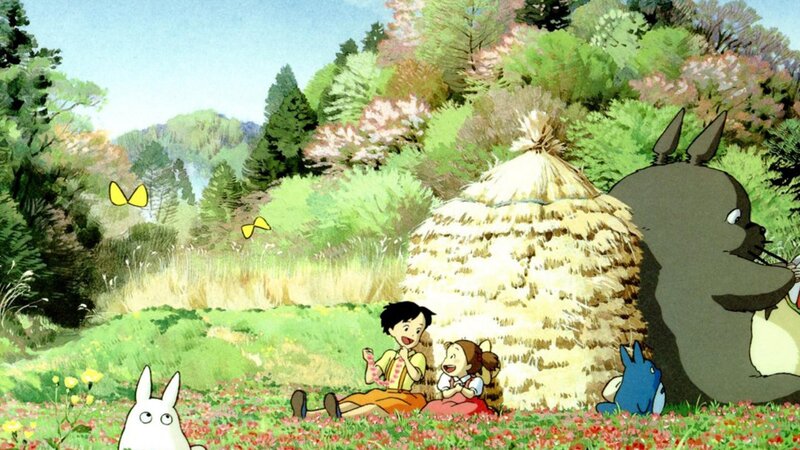 Children with Totoro in Field