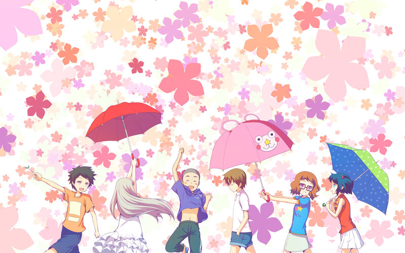 Children with Umbrellas — Pink
