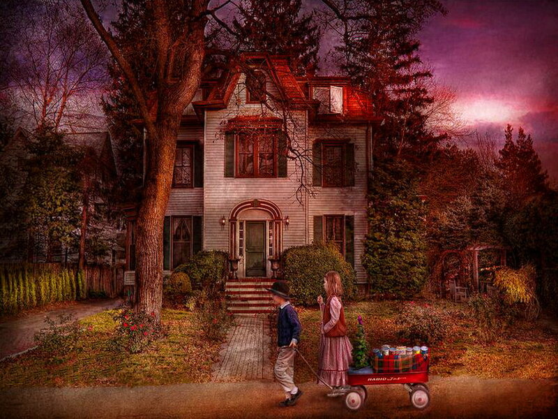 Children with Wagon