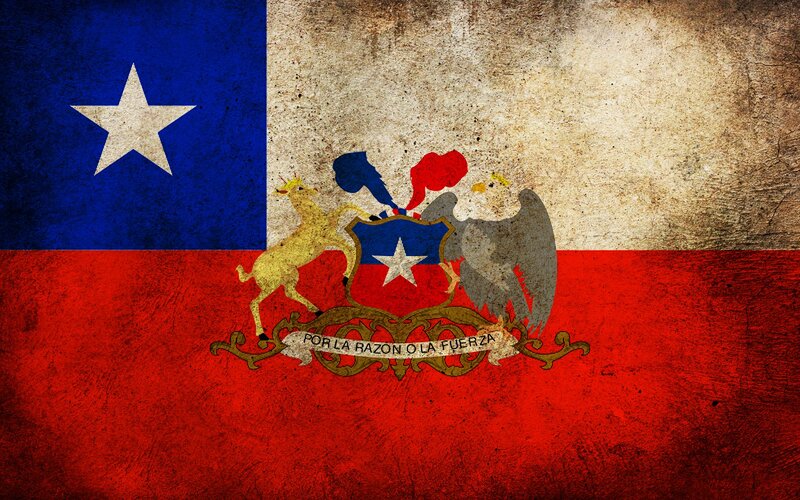 Chilean flag with coat of arms