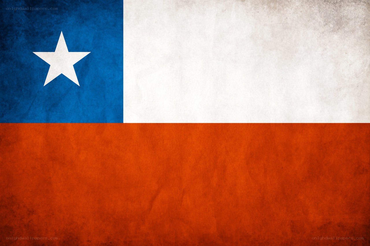 Chilean flag with distressed texture