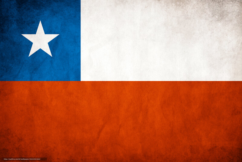 Chilean flag with distressed texture