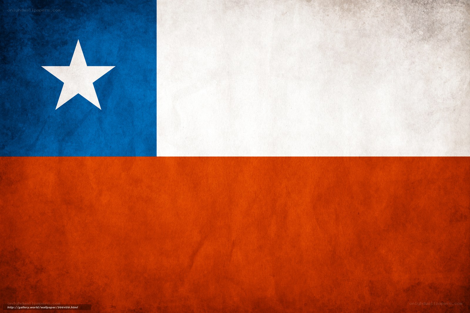 Chilean flag with distressed texture