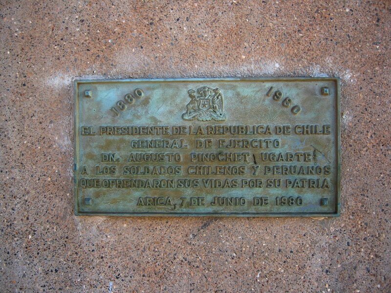 Chilean memorial plaque