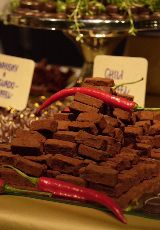 chili chocolate display