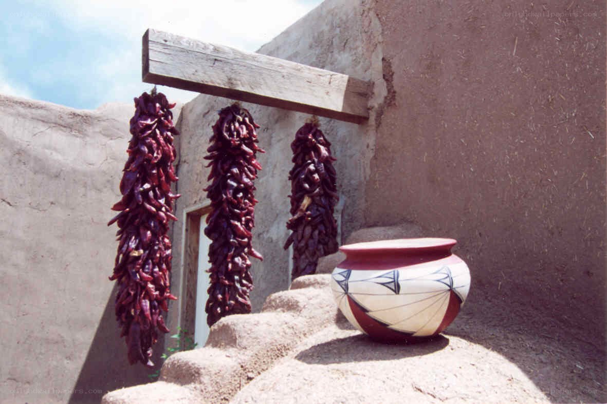 Chili peppers and pottery