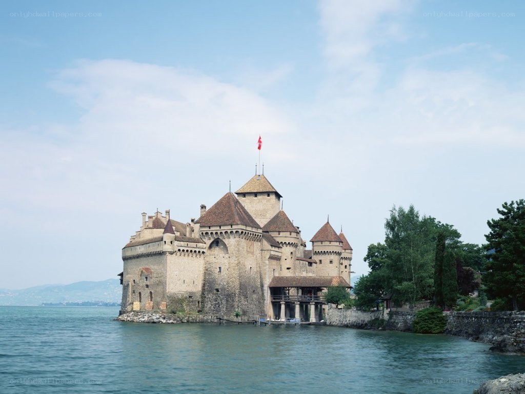 Chillon Castle on Lake Geneva