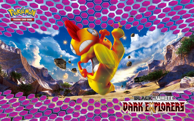 Chimchar in a rocky landscape