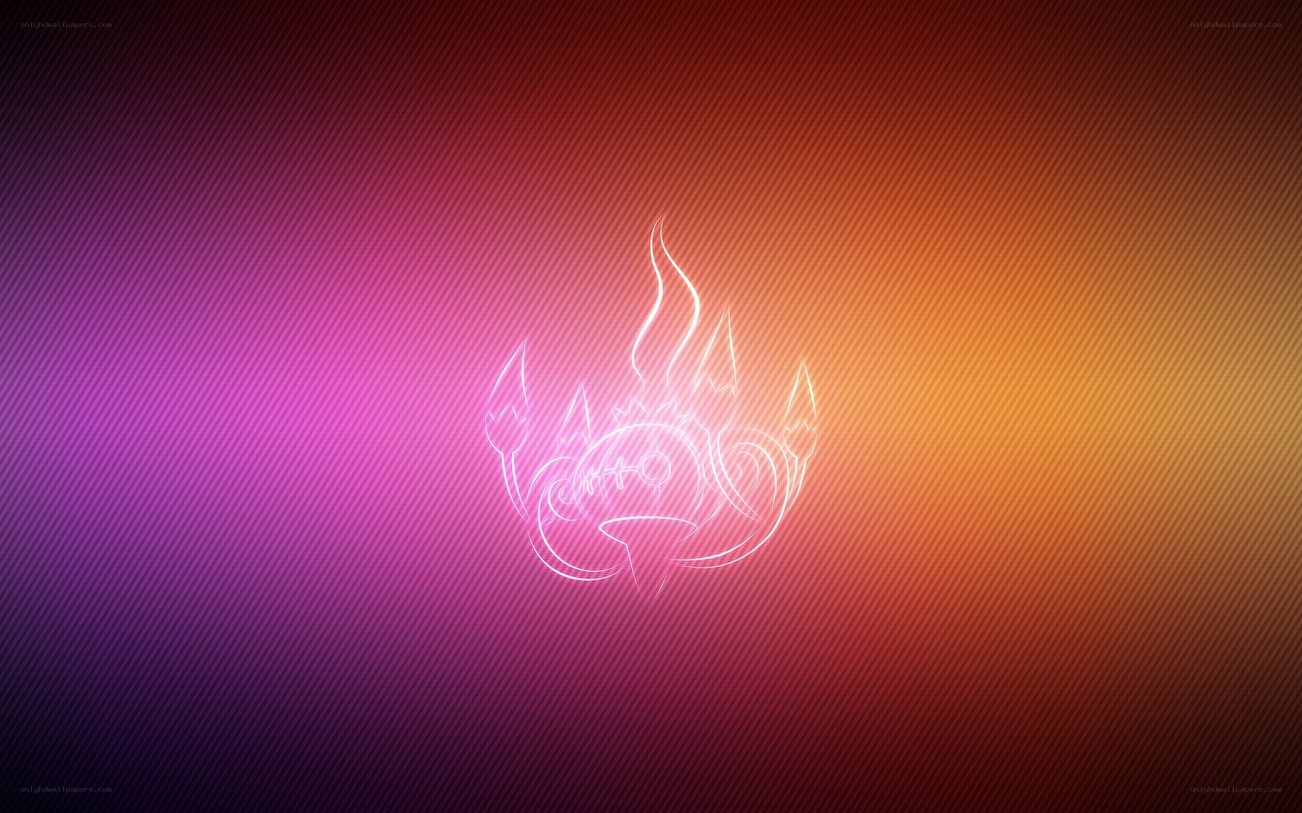 Chimchar neon outline