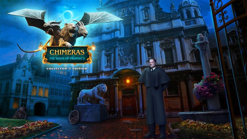 Chimera Statue and Man