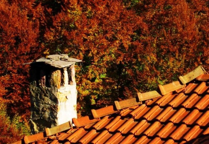 Chimney on Tiled Roof