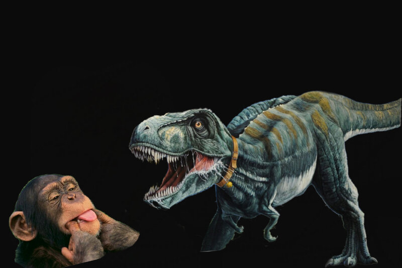 Chimpanzee and Dinosaur