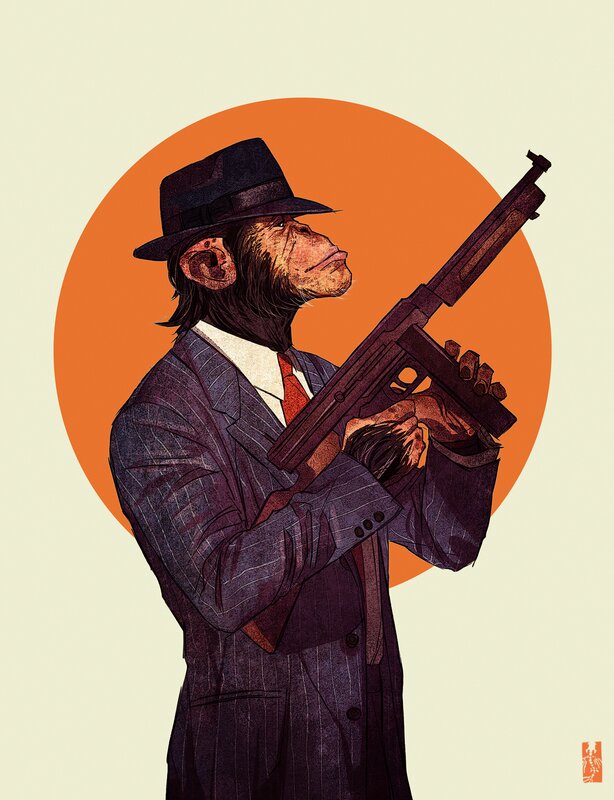 Chimpanzee in Suit