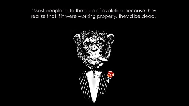 Chimpanzee in Tuxedo — Black, Dramatic, Illustration