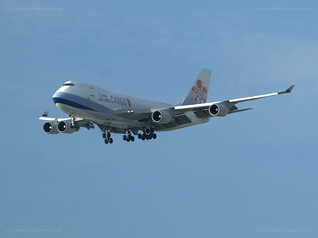 China Airlines Cargo plane in flight