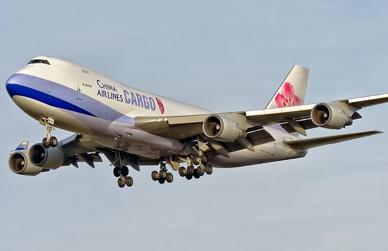 China Airlines Cargo Plane — White, Calm, Photograph