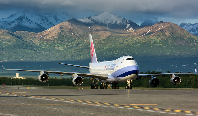 China Airlines Cargo Plane — White, Dramatic