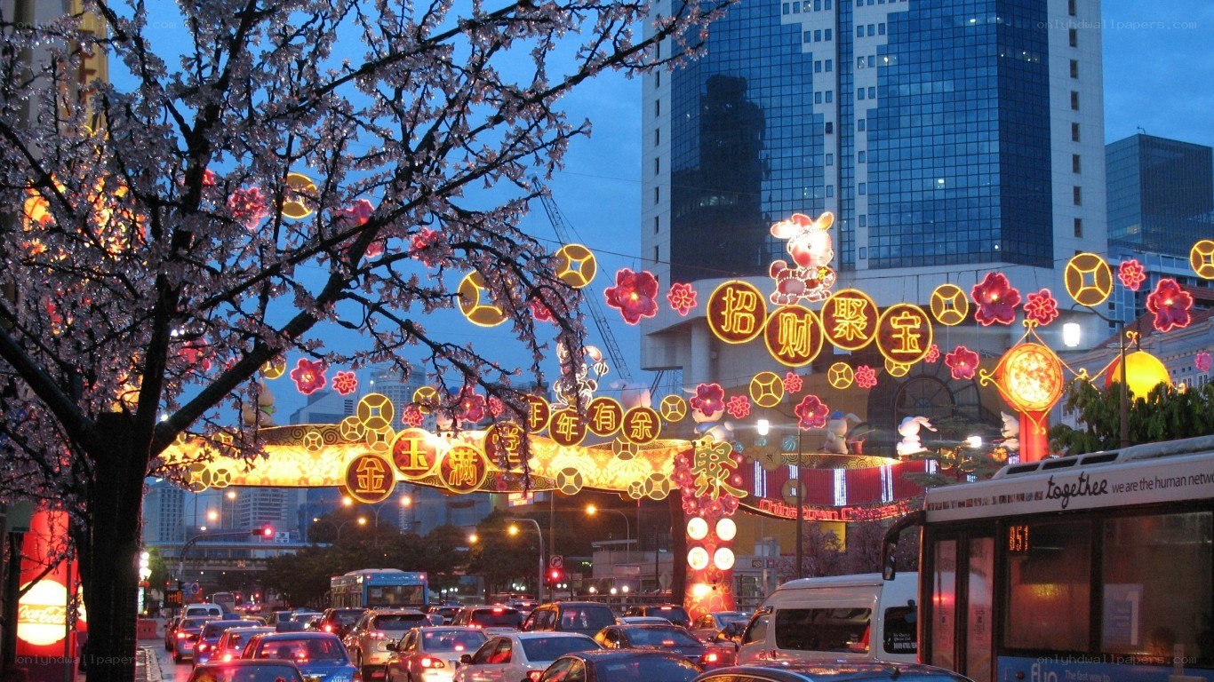 Chinatown festival decorations