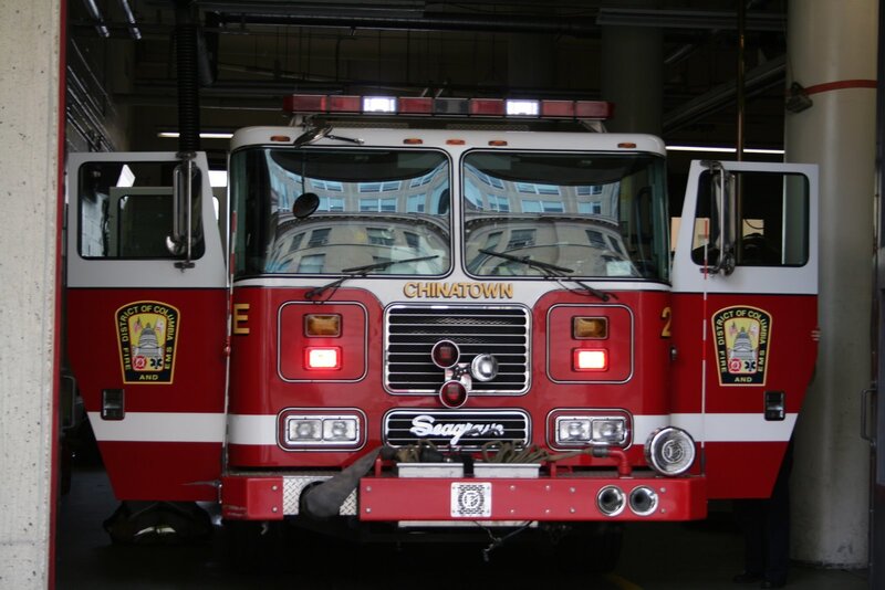 Chinatown fire truck in station