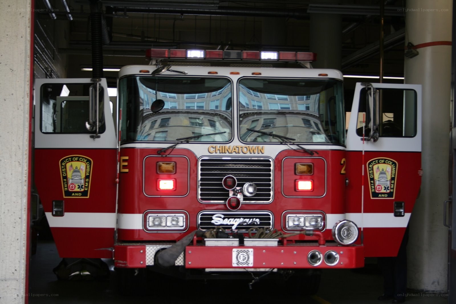 Chinatown fire truck in station