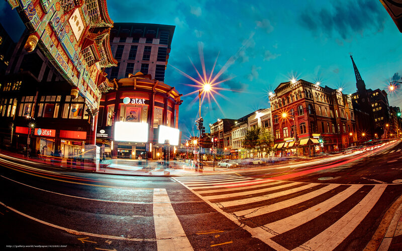 Chinatown street at dusk