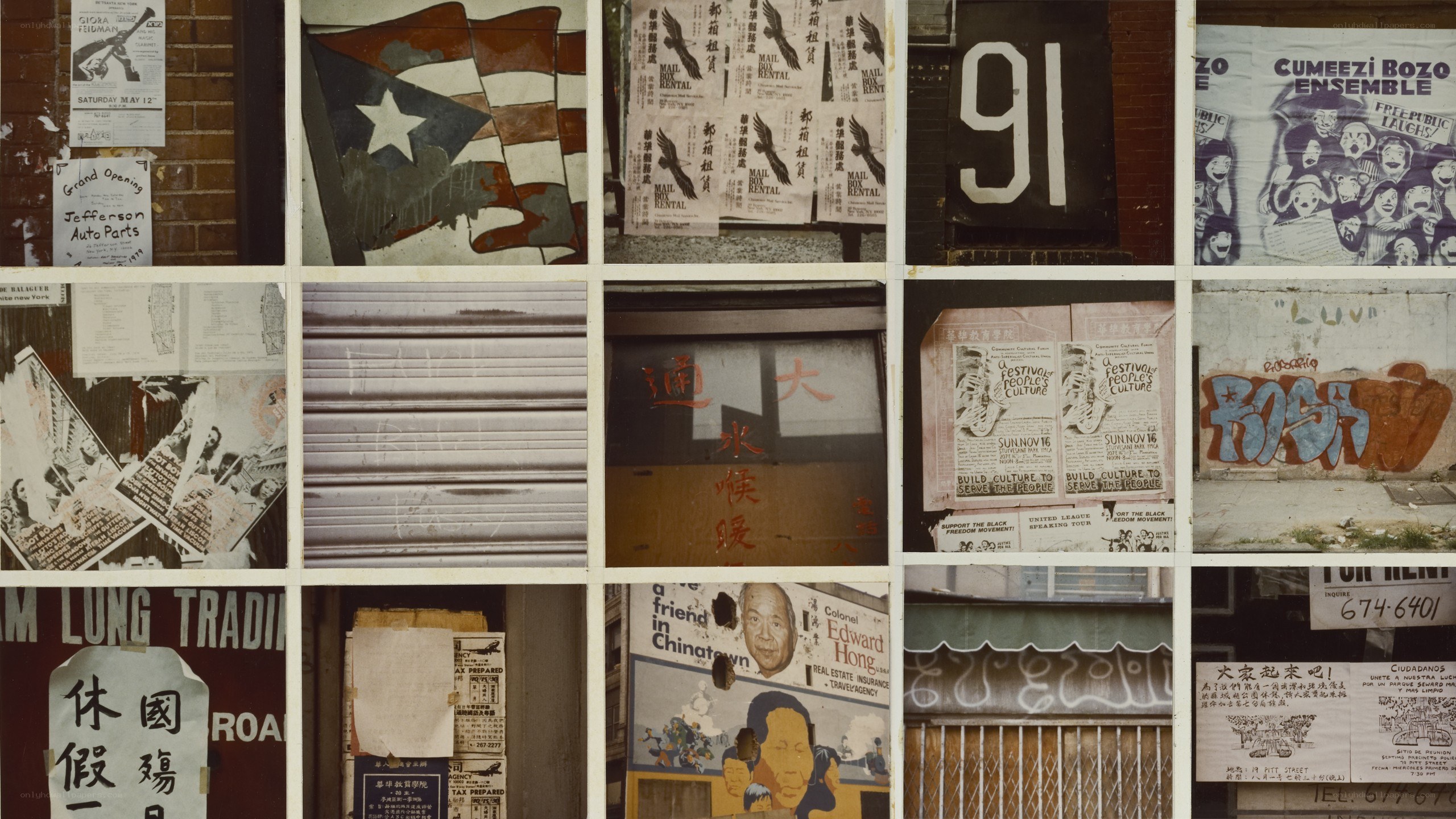 Chinatown street posters collage
