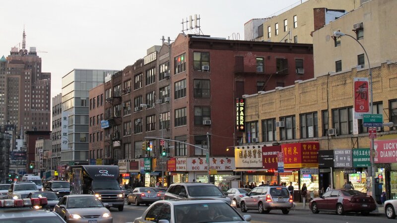 Chinatown street scene in NYC