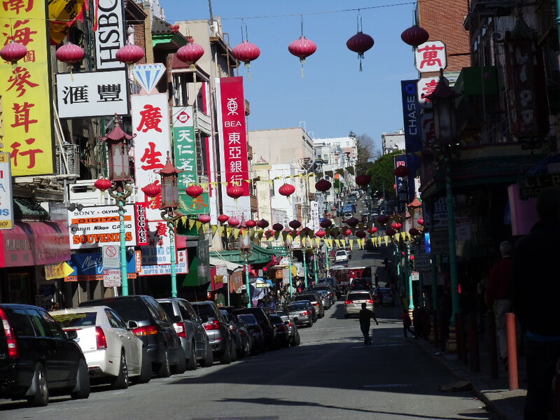 Chinatown Street Scene — Red