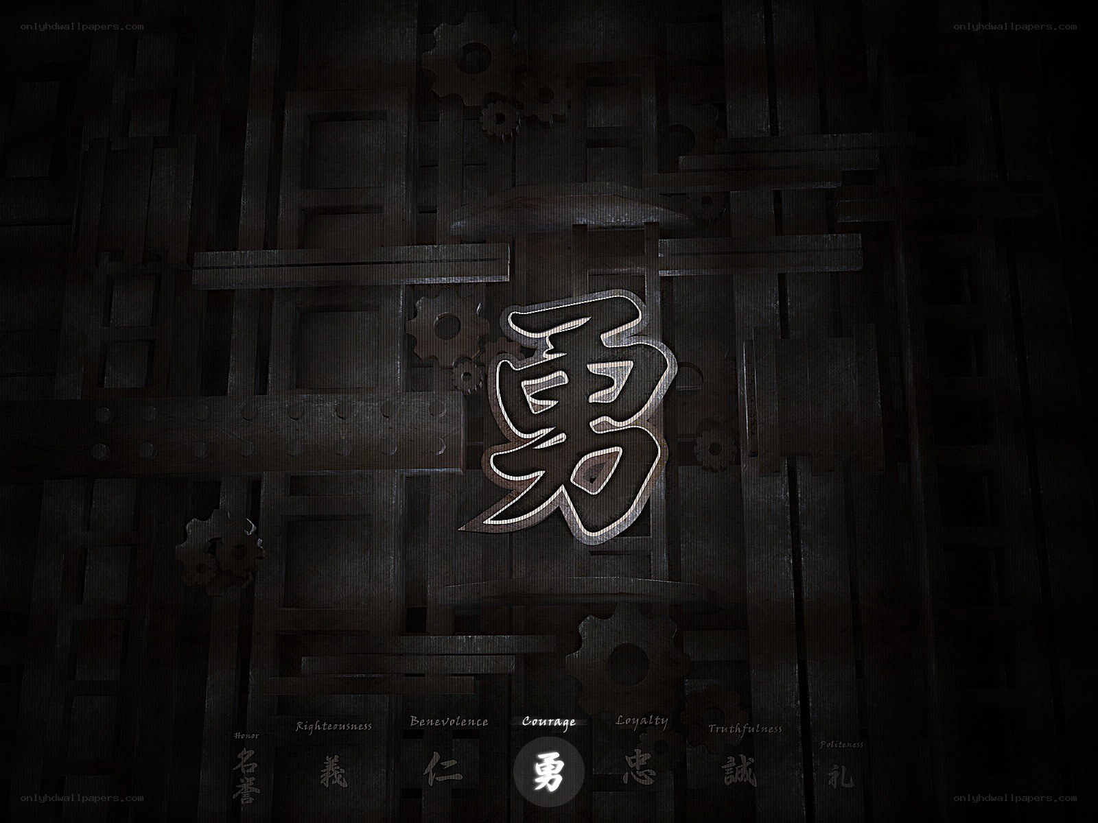 Chinese character for courage