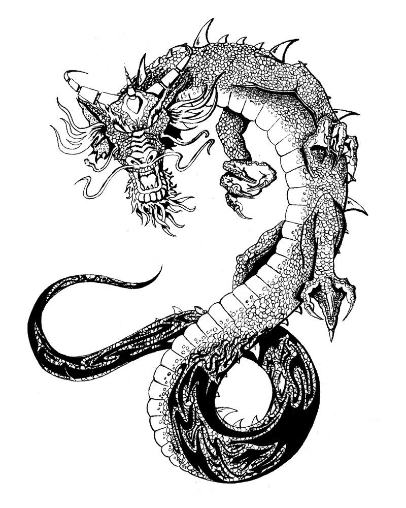 Chinese dragon illustration