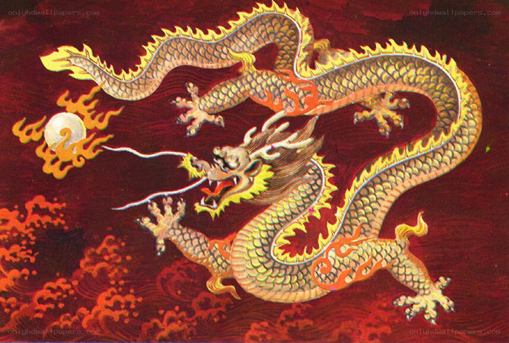 Chinese dragon with pearl