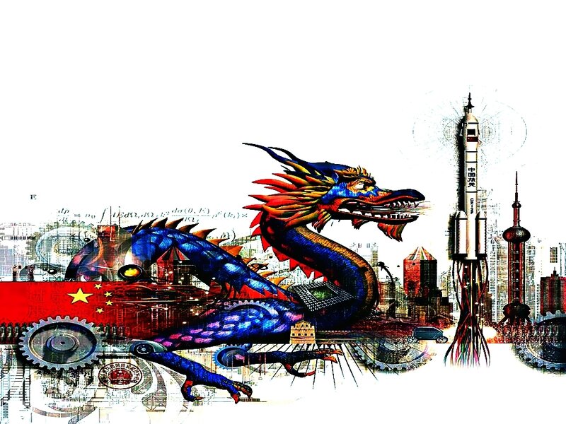 Chinese Dragon with Technology