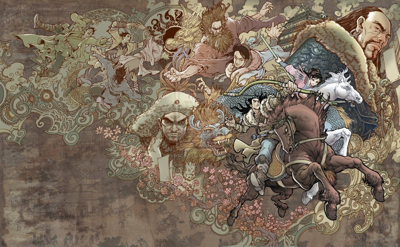 Chinese fantasy battle scene