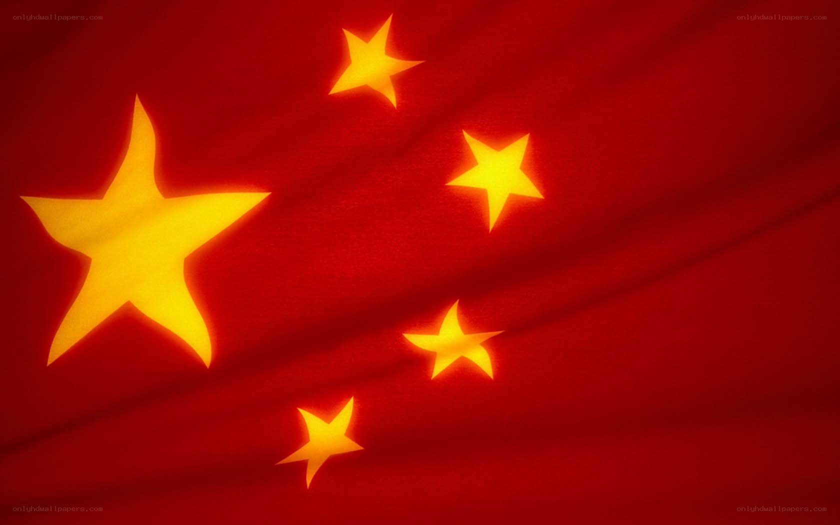 Chinese flag waving
