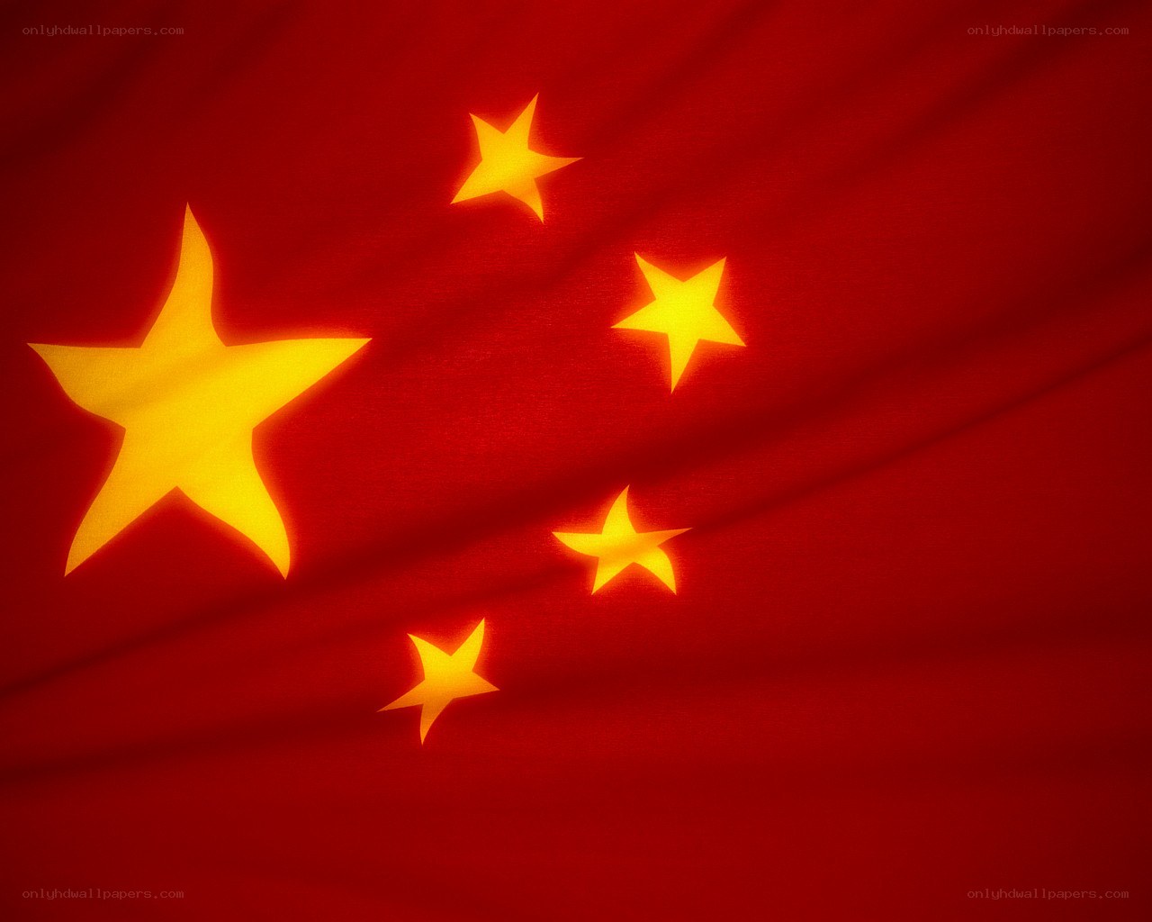 Chinese flag with five stars