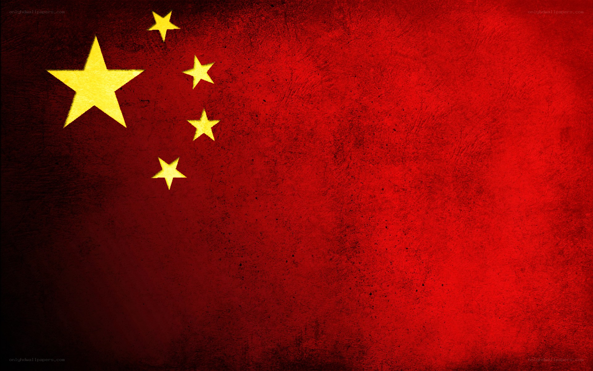 Chinese flag with textured background