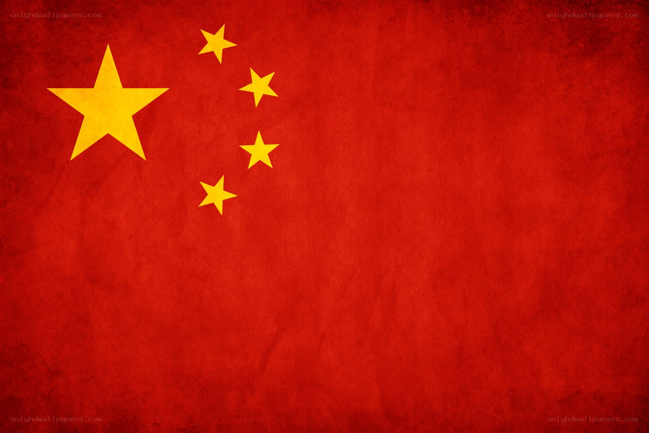 Chinese flag with textured background