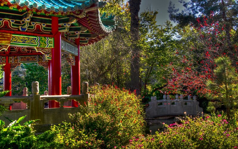 Chinese Garden Pavilion — Red