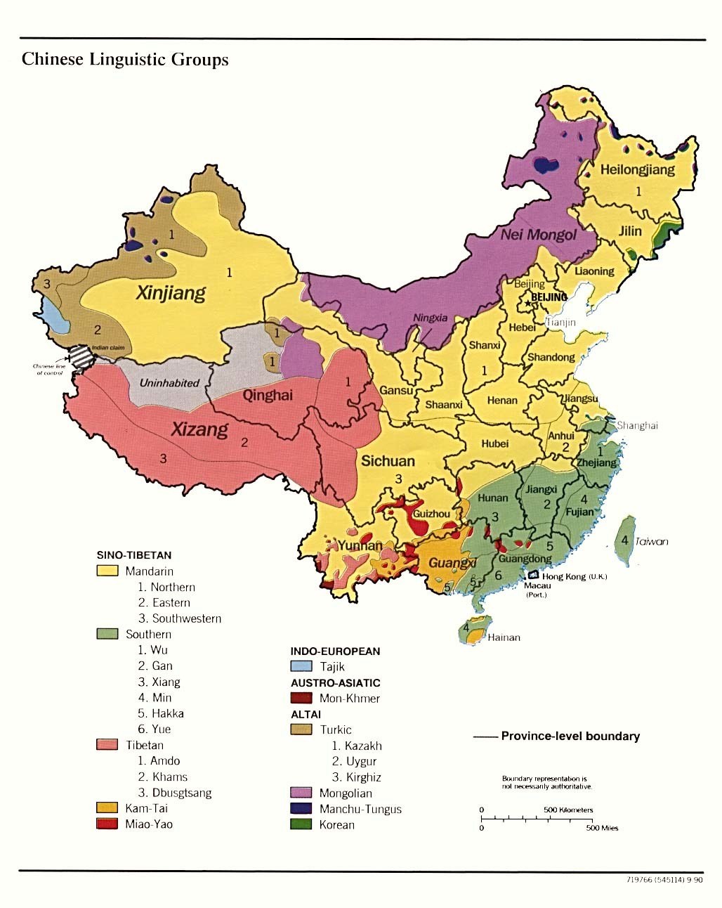Chinese Linguistic Groups Map