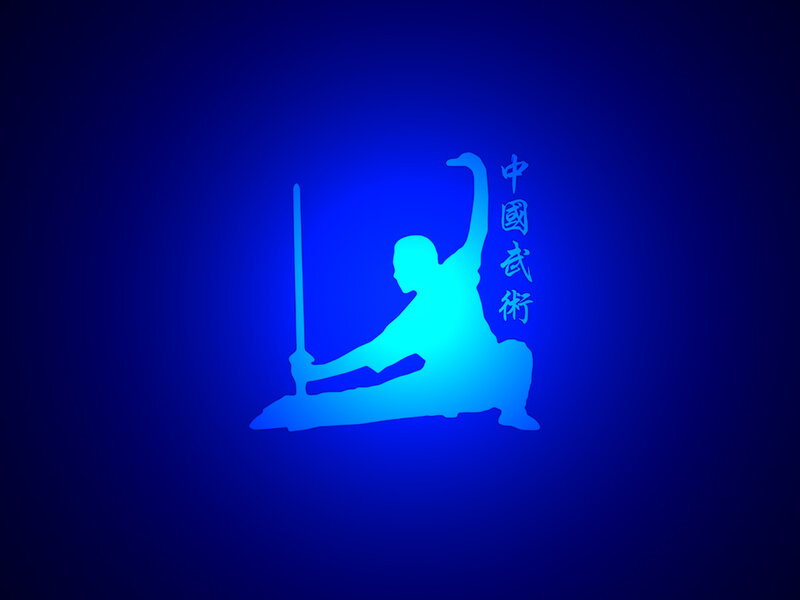 Chinese martial arts silhouette