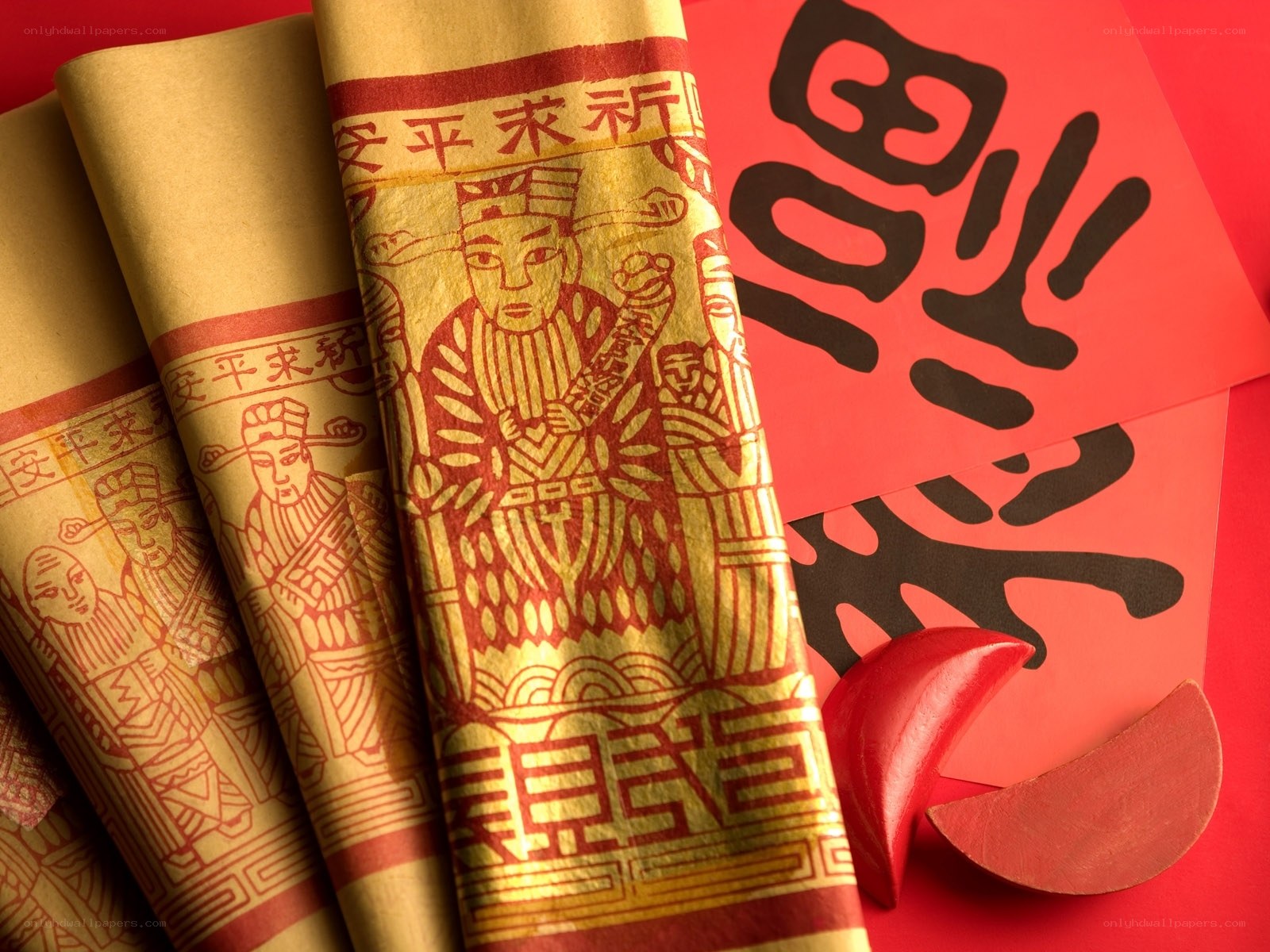 Chinese New Year scrolls and decorations