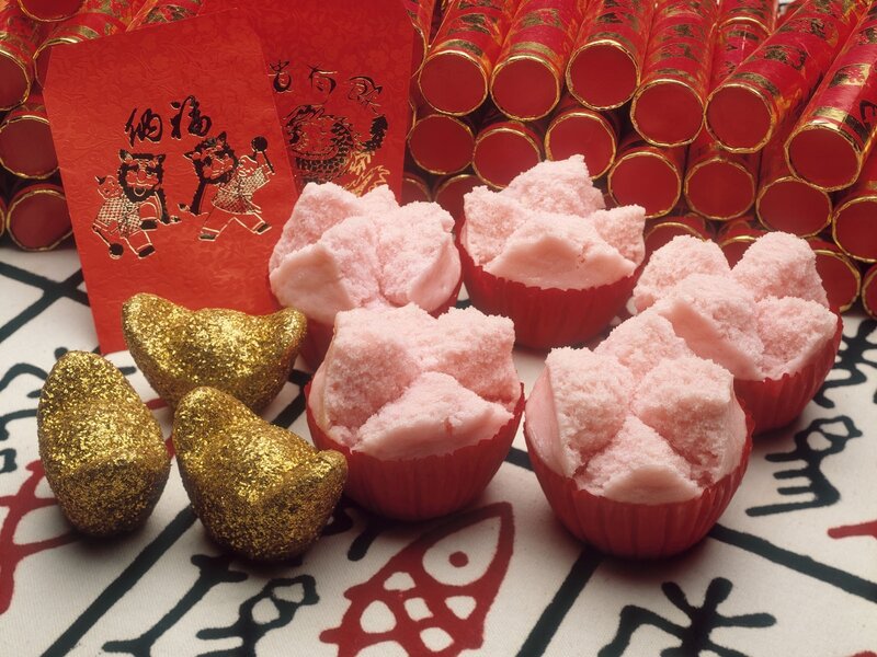 Chinese New Year treats and decorations