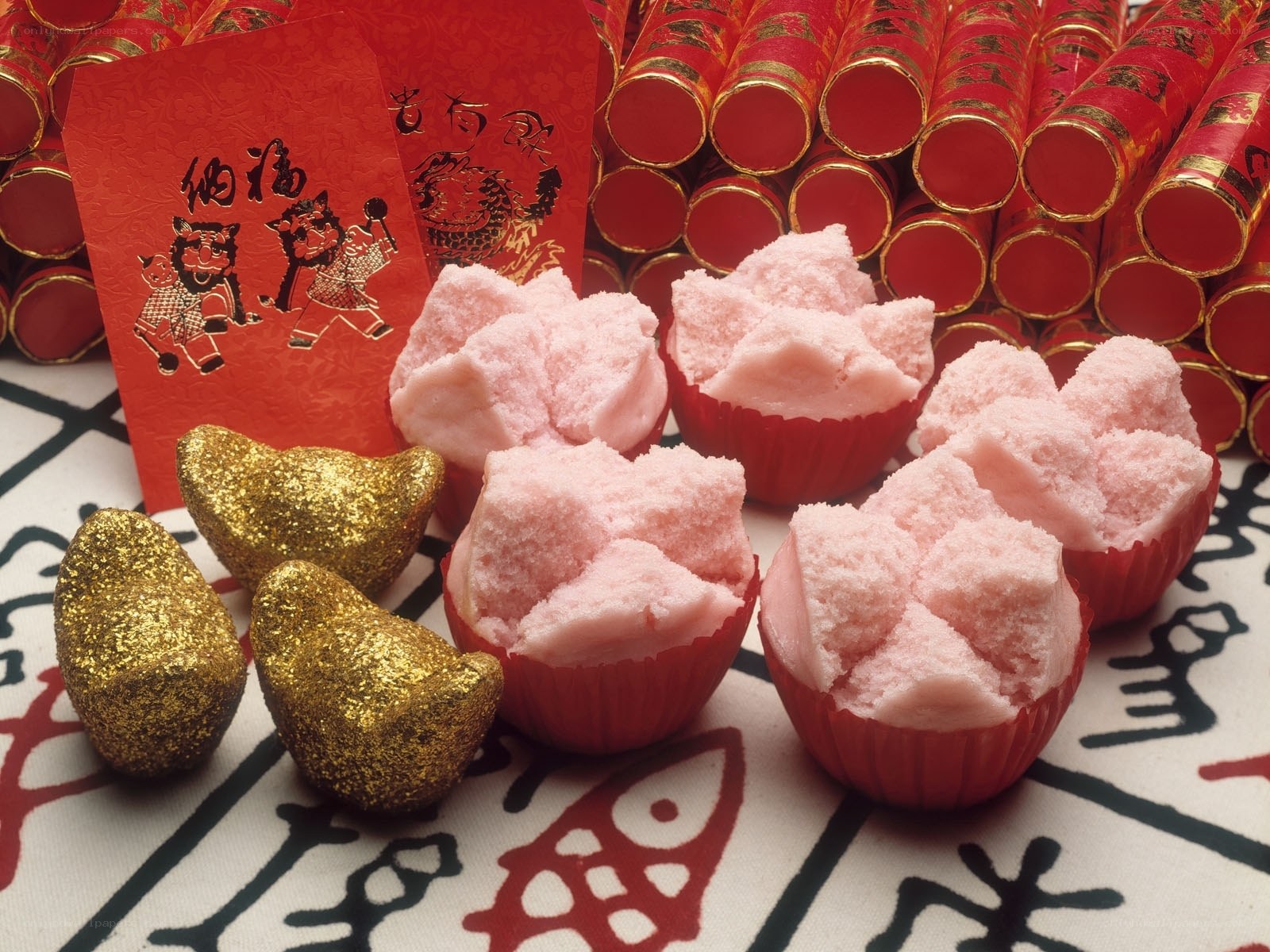 Chinese New Year treats and decorations