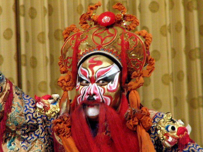 Chinese opera performer in costume