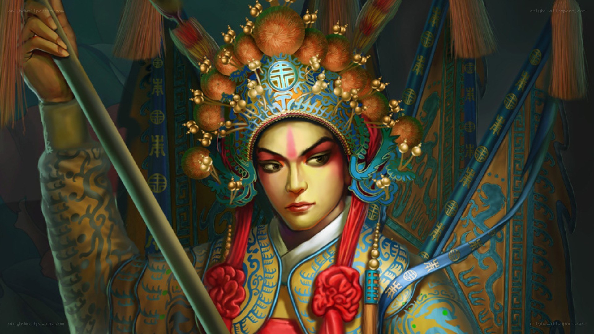 Chinese opera performer portrait