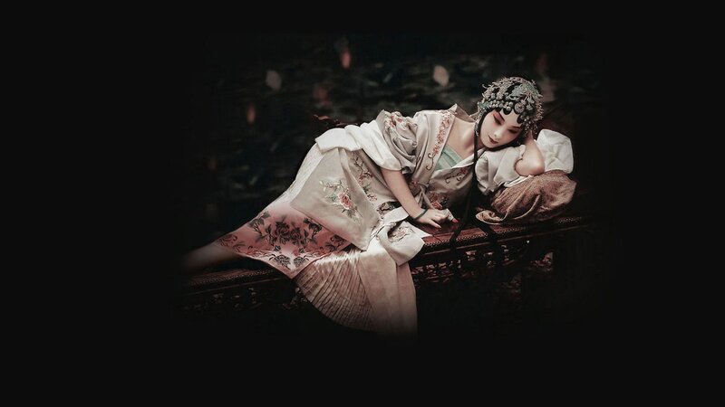 Chinese opera performer resting