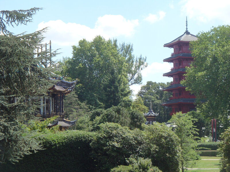 Chinese pagoda in a park