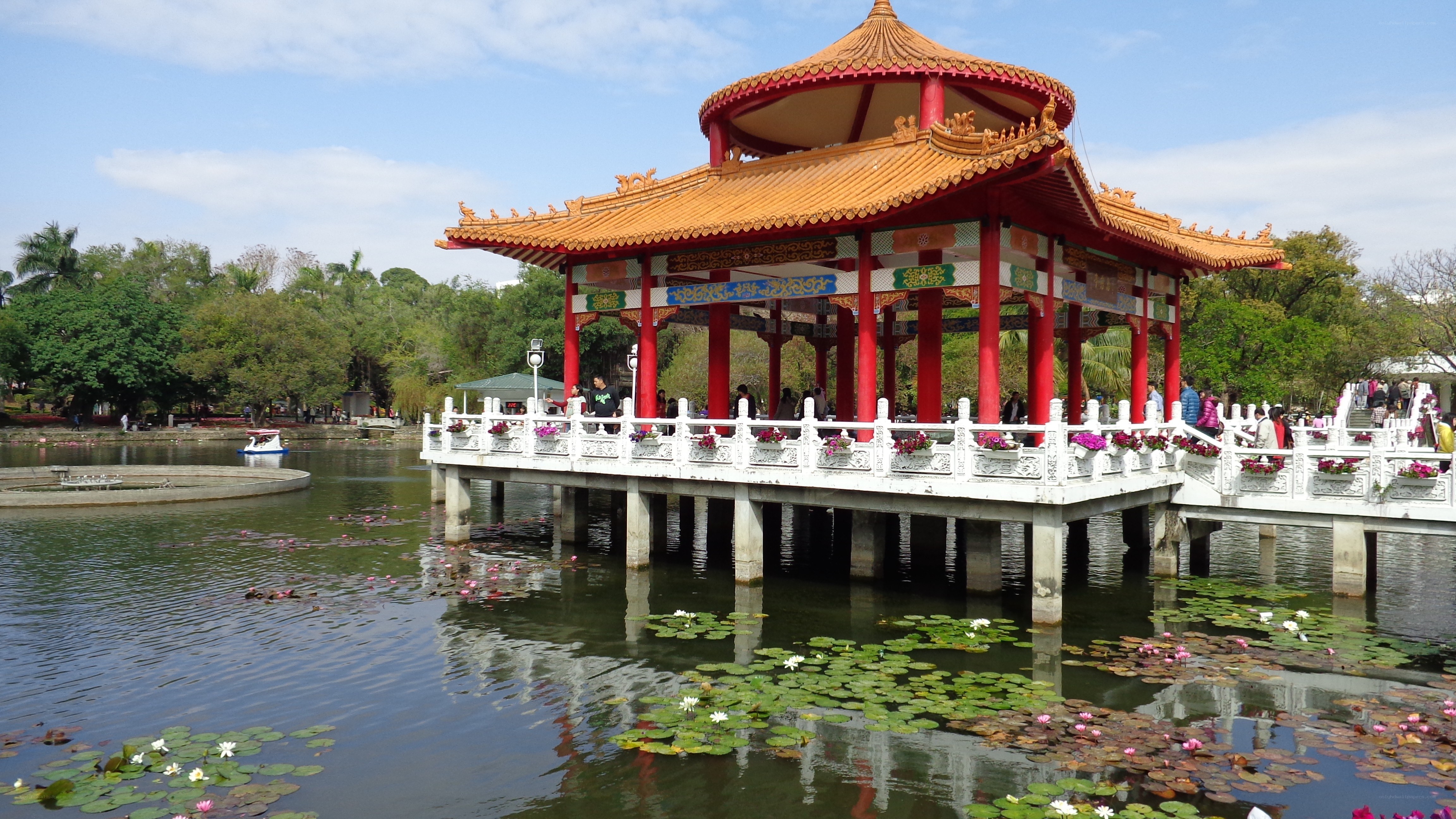 Chinese pavilion on a lake
